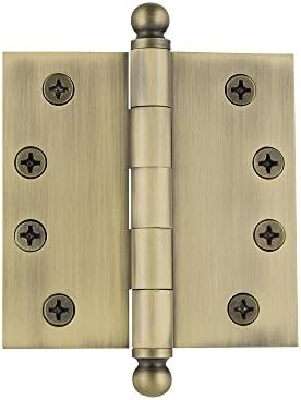 Grandeur Heavy Duty Brass Door Hinge with Square Corners | Amazon (US)