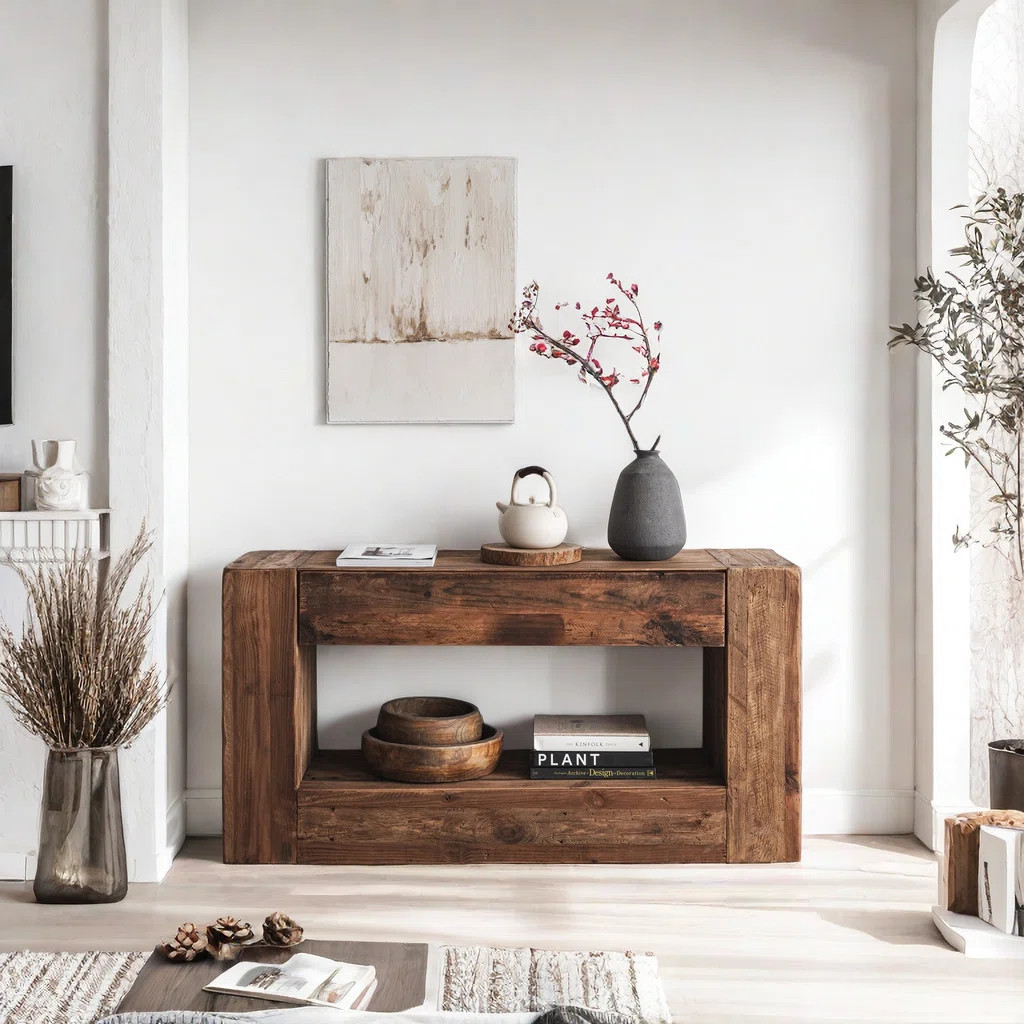 Dream cabinet Rustic Style Overall Solid Wood Edge Porch Cabinet Solid Wood Accent Chest | Wayfai... | Wayfair North America