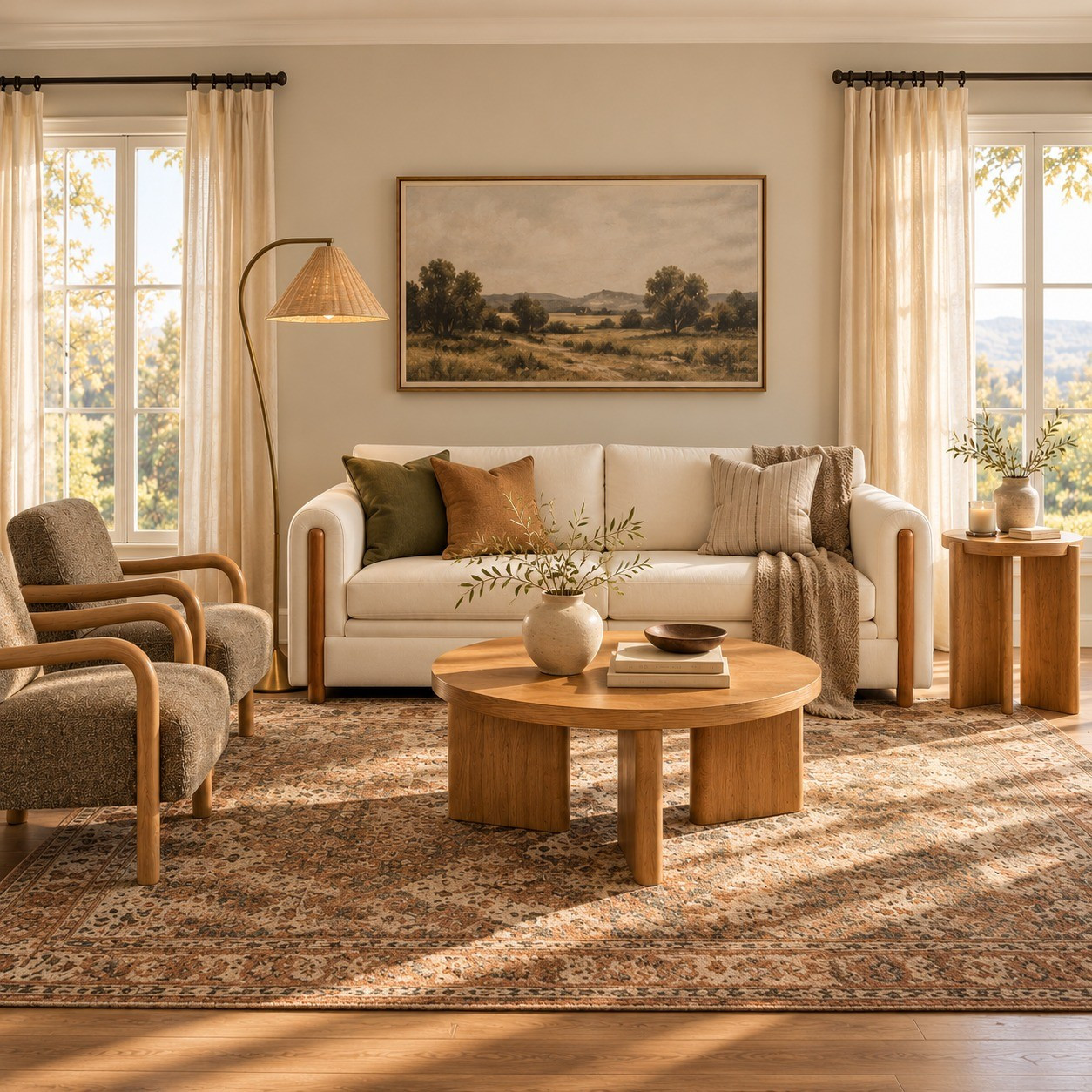 Warm wood, cozy textures, and earthy accents 🤍 A welcoming living room featuring Hearth & Hand with Magnolia furniture and lighting from Target.#TargetFinds #HearthAndHand #LivingRoomInspo #EarthToneDecor

#LTKSeasonal #LTKHome