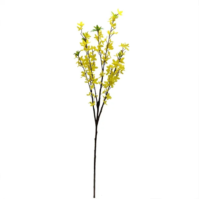 Mainstays Indoor Artificial Flower, Forsythia Stem, Yellow Color, Assembled Height 50". | Walmart (US)