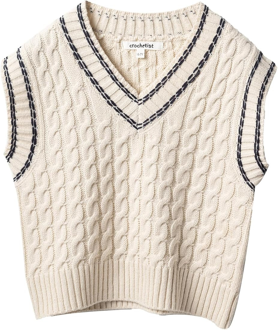 Kids Sweater Vest Girls Boys Toddler Vest V Neck Cute Tank Top | Amazon (US)