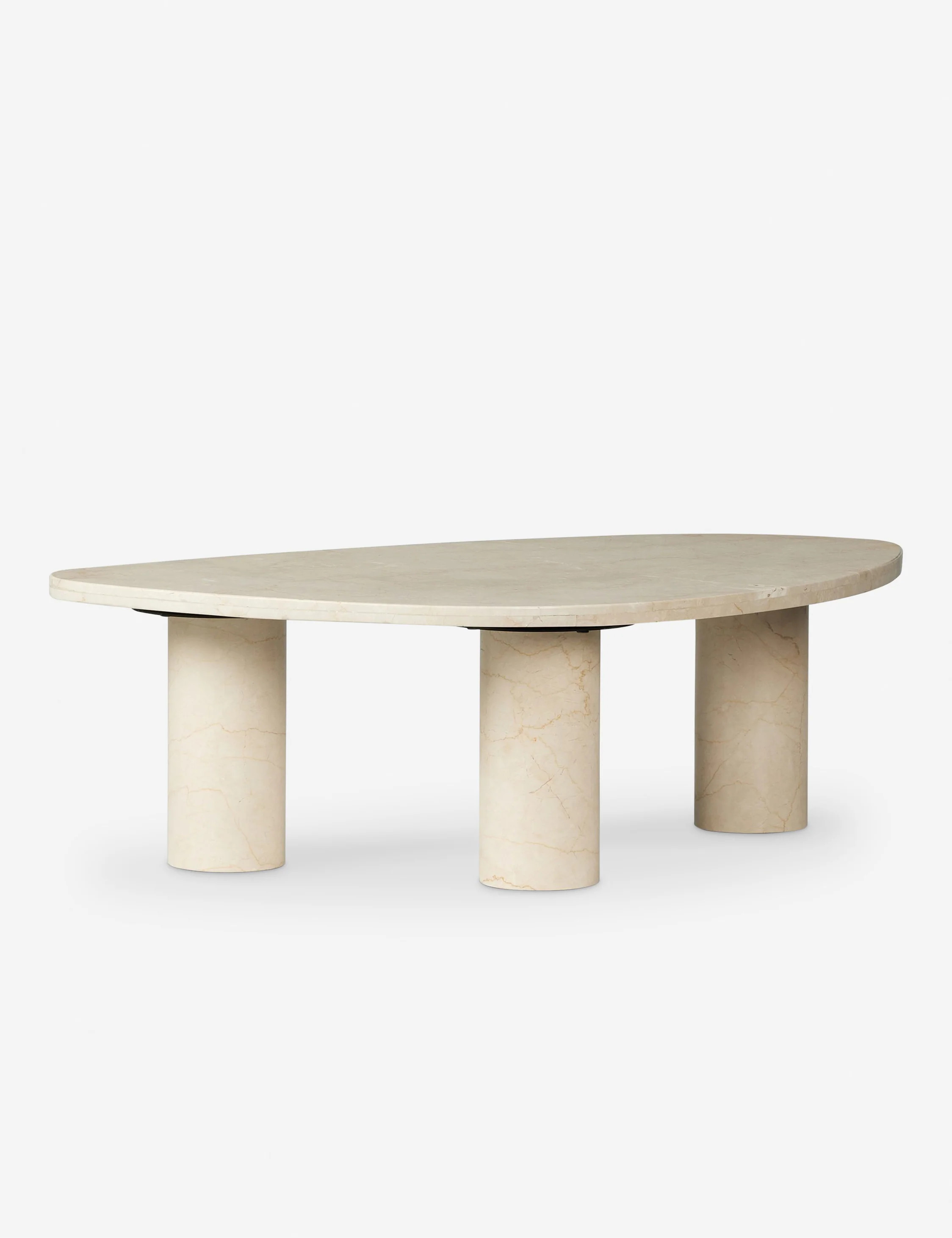 Mariano Coffee Table, Cream Marble, Large | Lulu and Georgia 