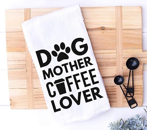 Dog Mom Kitchen Towel Dog Mother Coffee Lover | Amazon (US)