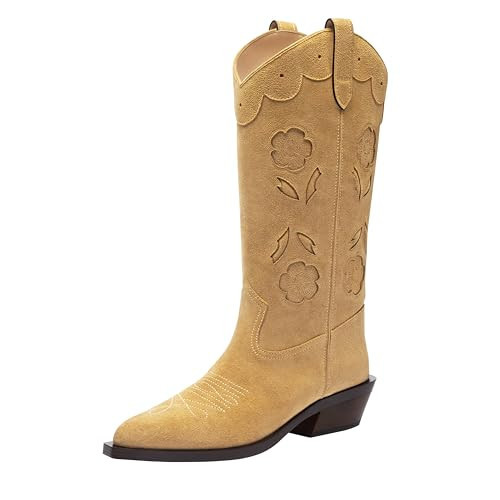 Coach Women's Aria Tall Cowboy Boot Fashion, Charcoal/Black, 9.5 | Amazon (US)