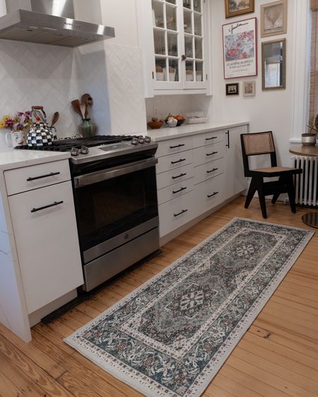 My Kitchen Runner — Ruggable rugs Hendesi Heriz Sage Rug size: 2.5 x 7 use code RUGSIMONE10 for $$ off! 

#LTKhome