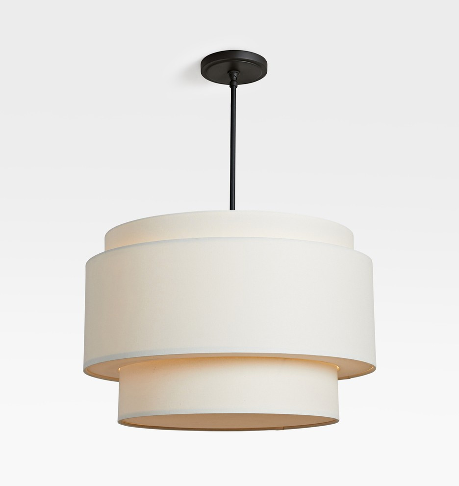 24" Tiered Drum Pendant | Rejuvenation