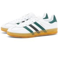 Adidas GAZELLE INDOOR Sneakers in Ftwr White/Collegiate Green/Core Black, Size UK 8 | END. Clothing | End Clothing (US & RoW)