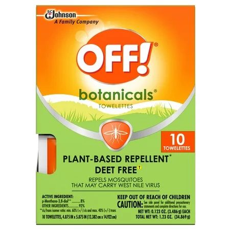 OFF! Botanicals Insect Repellent Towelettes (10 ct) | Walmart (US)