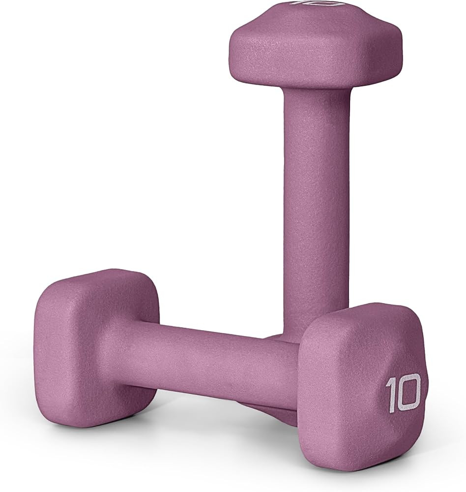 Tone Fitness Neoprene Dumbbell Weight Pairs with Anti-Roll Square Head | Multiple Options | Amazon (US)