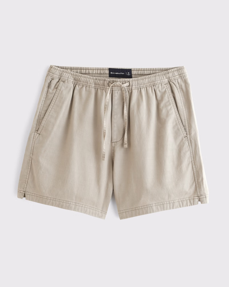 Cotton-Blend Pull-On Short | Abercrombie & Fitch (US)