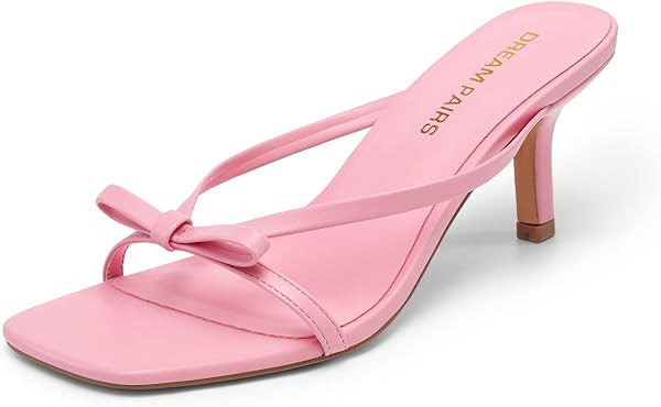 DREAM PAIRS Women's Comfort Bow Kitten Heel Sandals | Amazon (US)