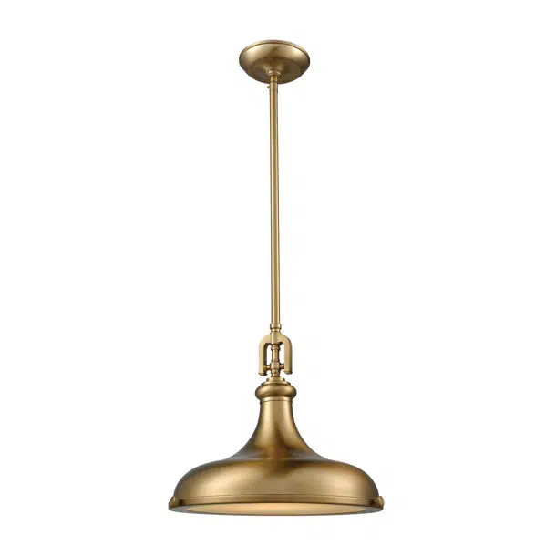 Arielle 1 - Light Satin Brass Single Pendant | Wayfair North America