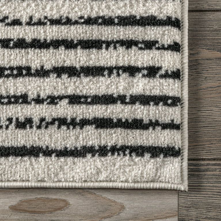 nuLOOM Romina Diamond Stripes Area Rug, 6' 7" x 9', Black | Walmart (US)