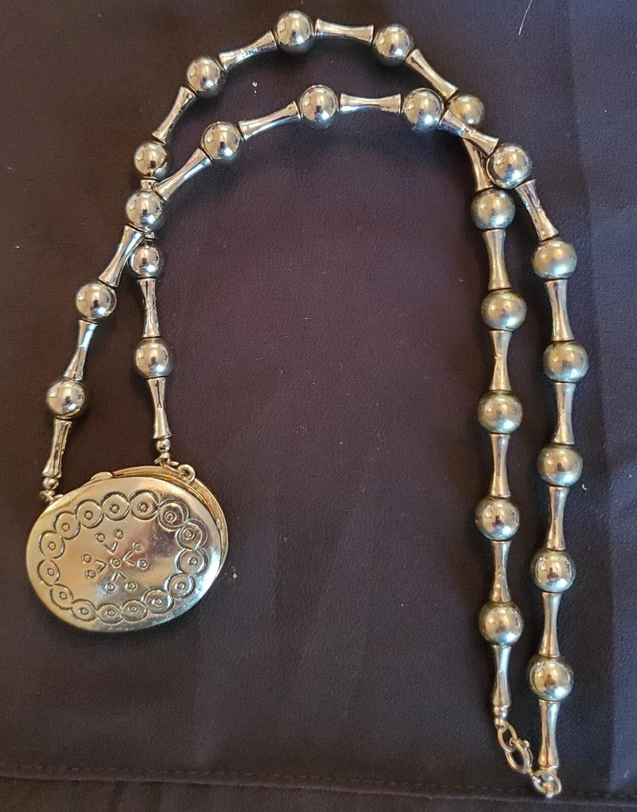 Vintage Estee Lauder Moonsilver Solid Perfume Compact Necklace Pendant | eBay US