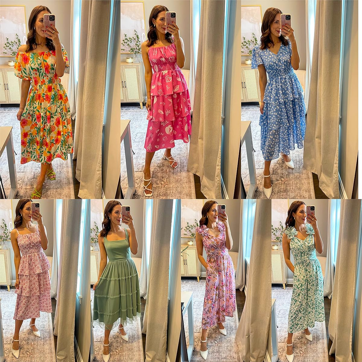 Adorable special occasion dresses perfect for spring and summer! wearing a small in all at 5.4. shoes fit tts. Spring dresses, vacation outfits, resort wear 

 #LTKFindsUnder50 #LTKStyleTip