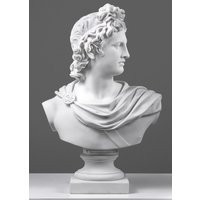 Bust Of Apollo Marble Sculpture - Roman Greek God Cast Handmade in Europe | 44cm/17.5"" Home Decor The Ancient | Etsy (US)