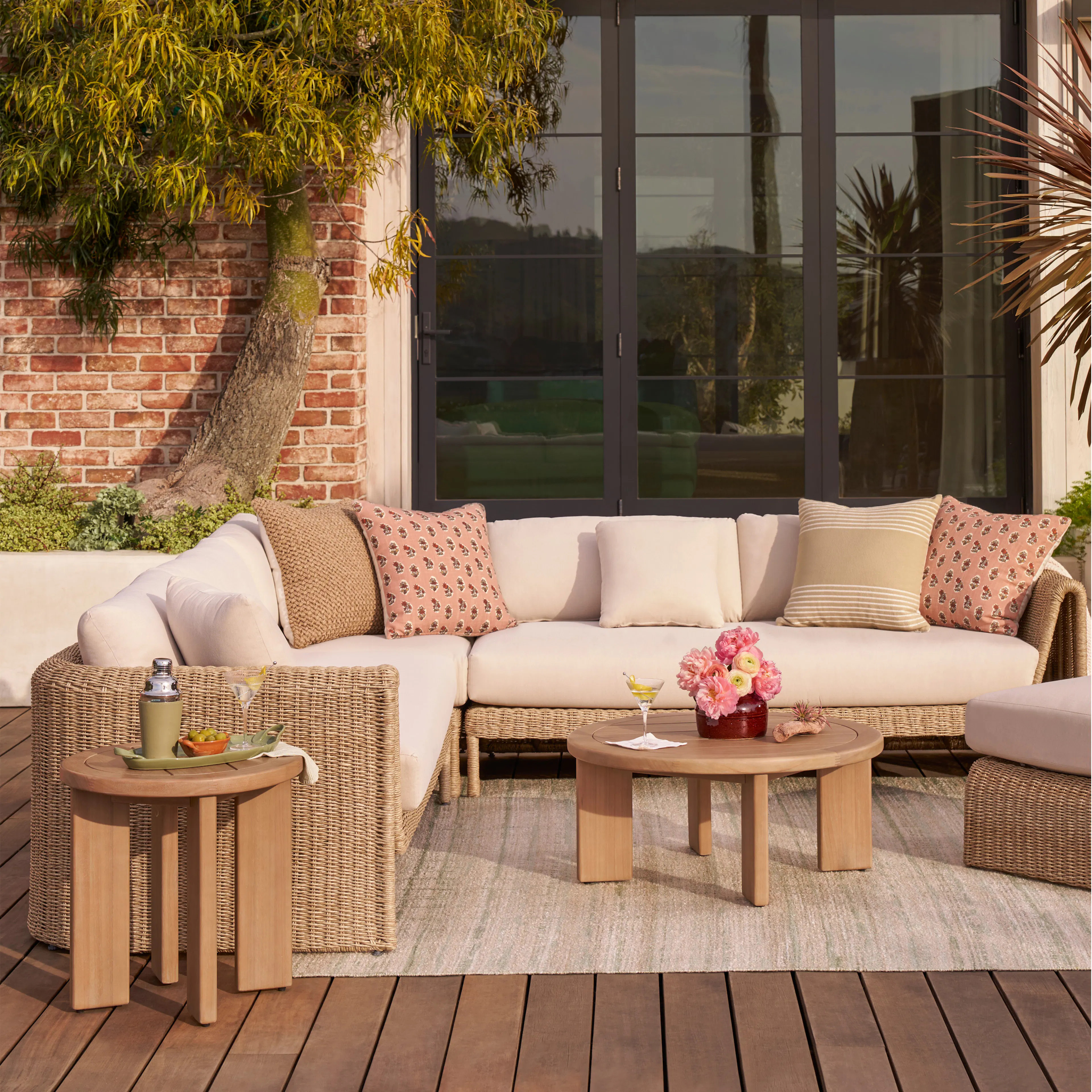 Daphne Outdoor Coffee and Side Table Set - Cloud Eucalyptus | Article