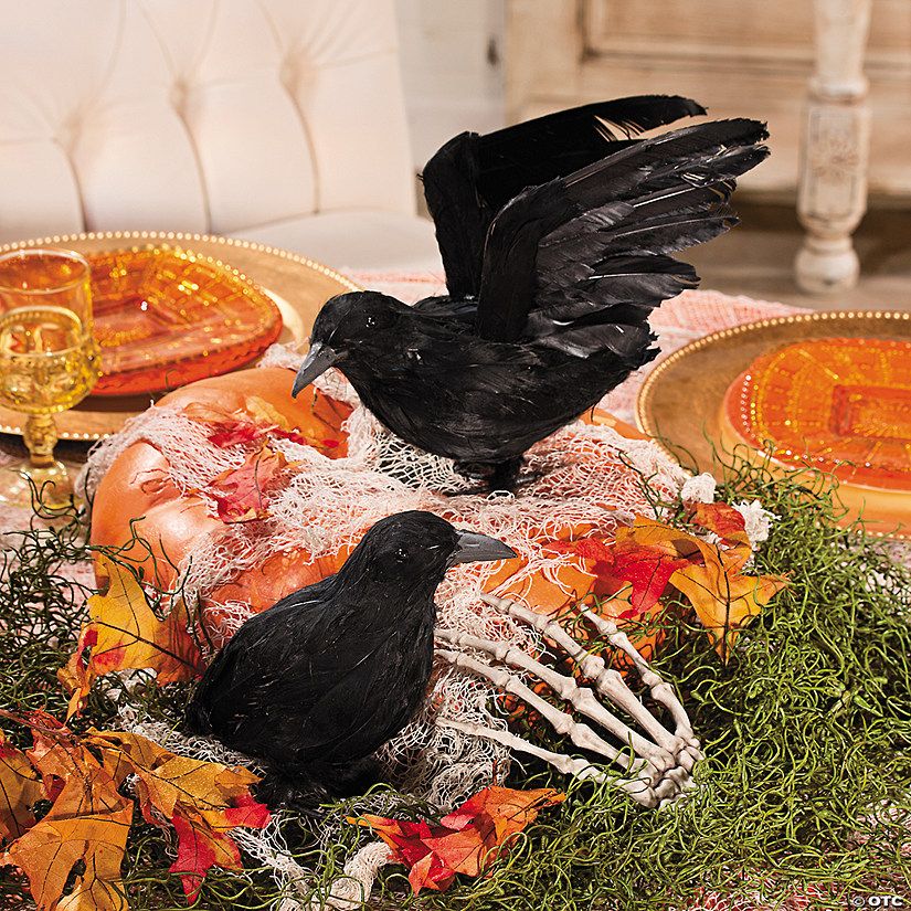 Feathered Crows Halloween Decorations | Oriental Trading Company