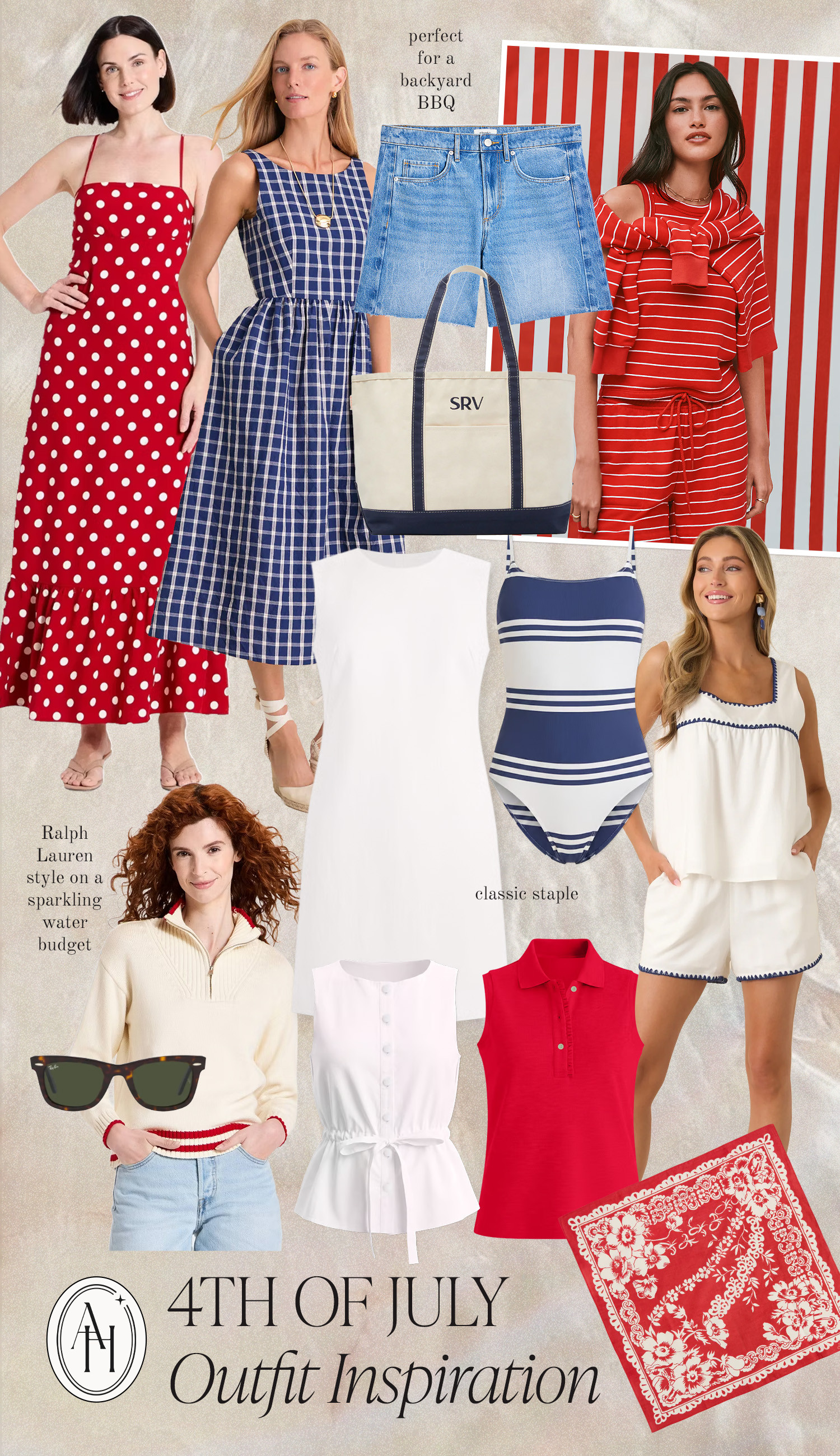 Chic red, white and blue options for 4th of July. Dresses, shorts and a striped set to be topped off with sunnies and the perfect canvas tote bag.  

 #LTKootd #LTKSeasonal