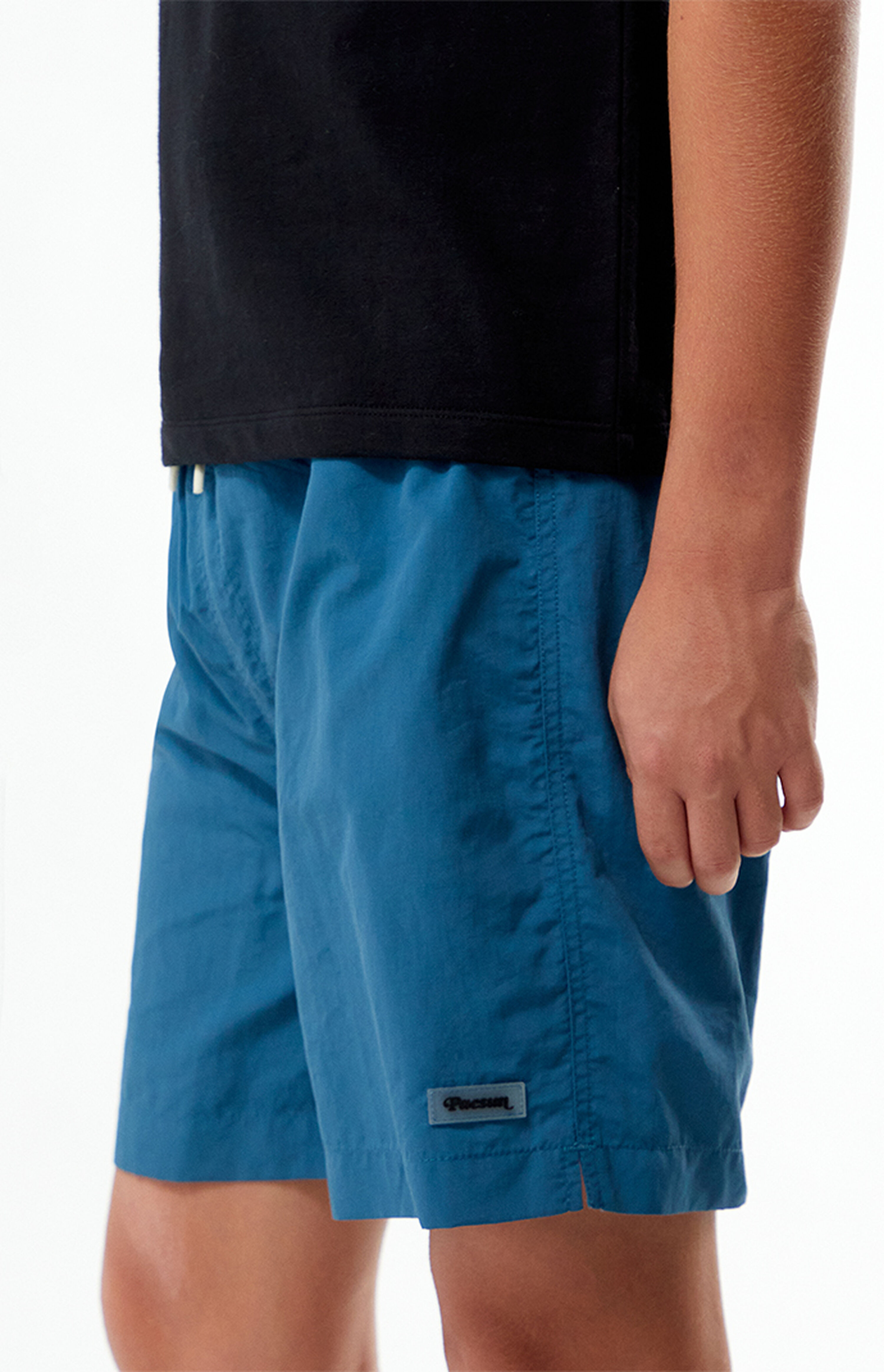 Pacsun Kids Blue Collegiate 4.5" Swim Trunks | PacSun