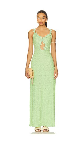 Maea Maxi Dress in Green | Revolve Clothing (Global)