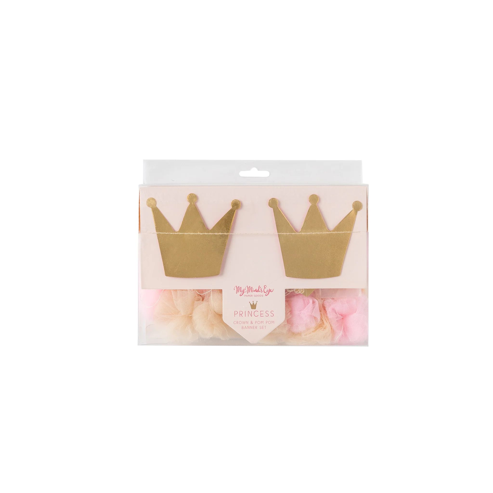 Princess Crowns and Pom Pom Tulle Banner Set | My Mind's Eye