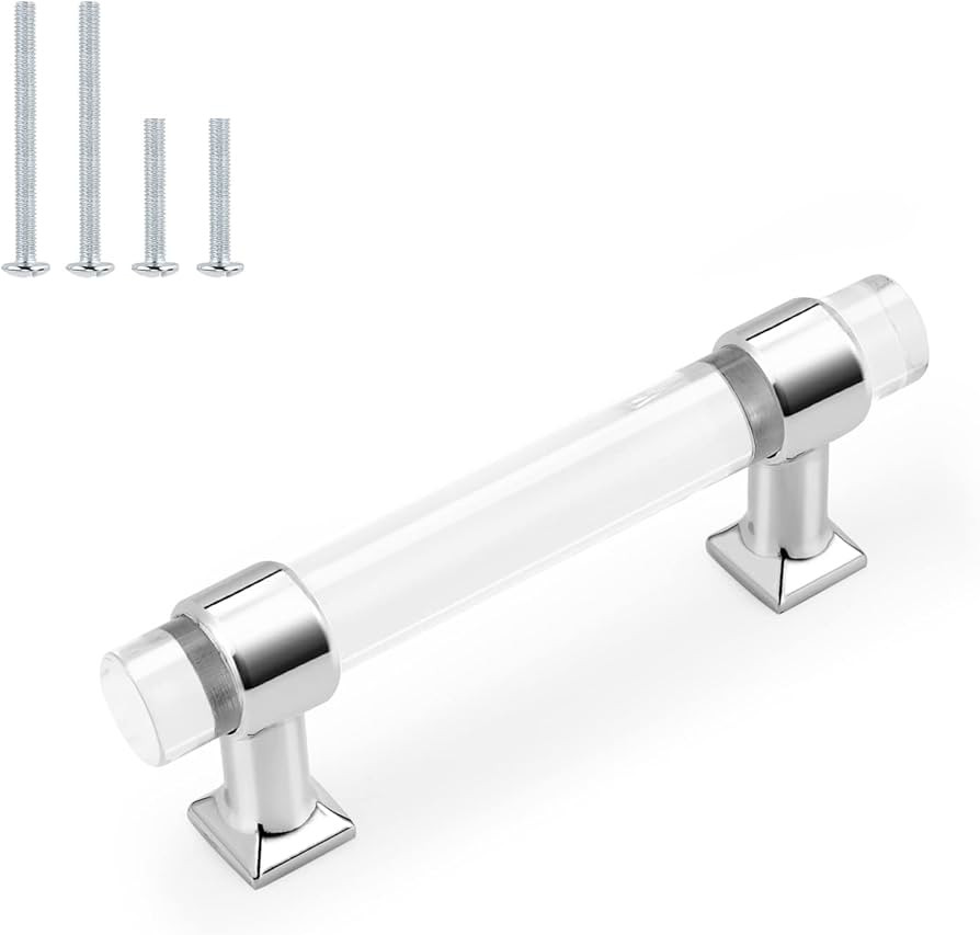 Probrico 10 Pack Kitchen Cabinet Handles 3 Inch Hole Center Cabinet Pulls, Polished Chrome Zinc A... | Amazon (US)