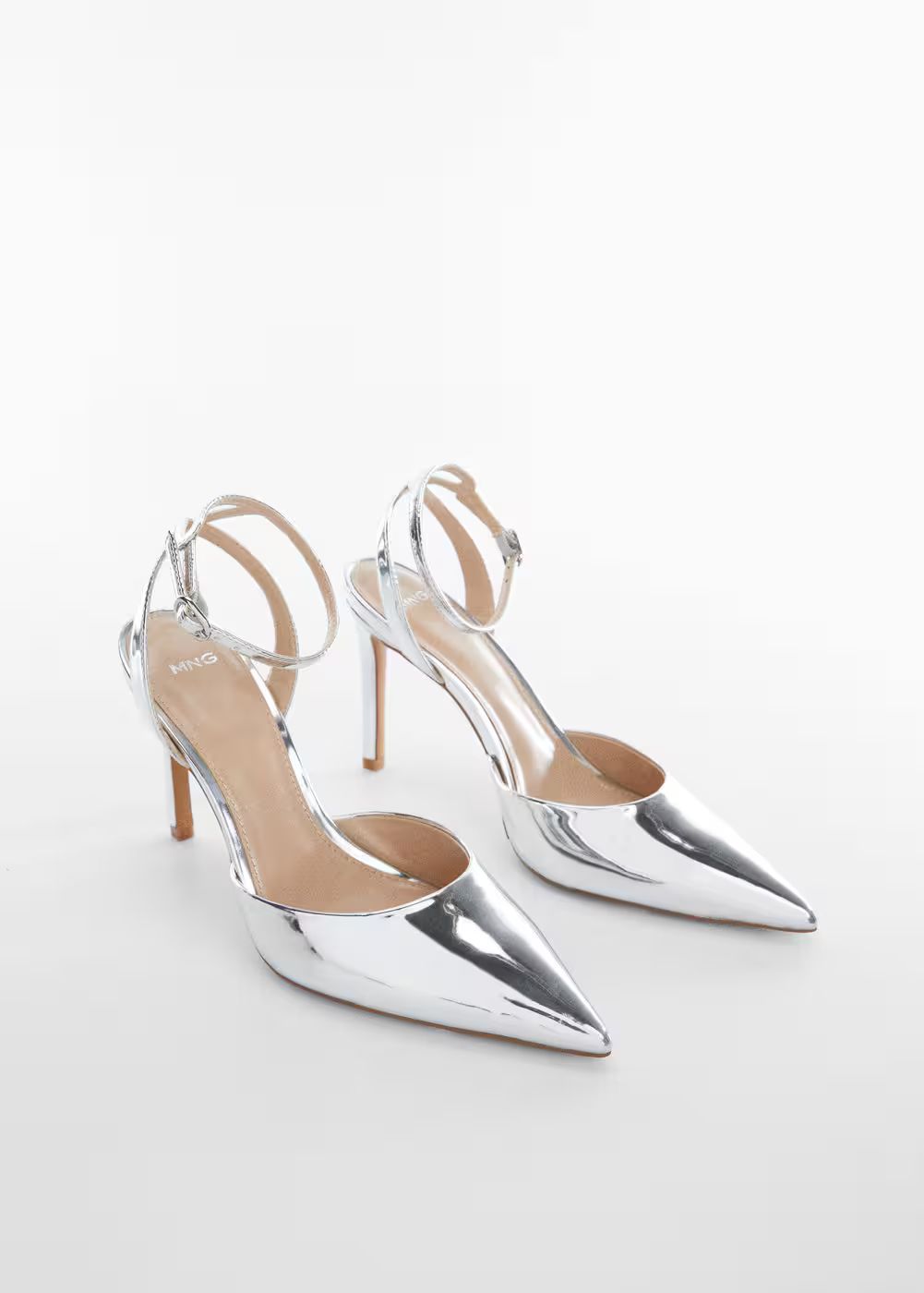 Metallic heel shoes -  Women | Mango United Kingdom | MANGO (UK)