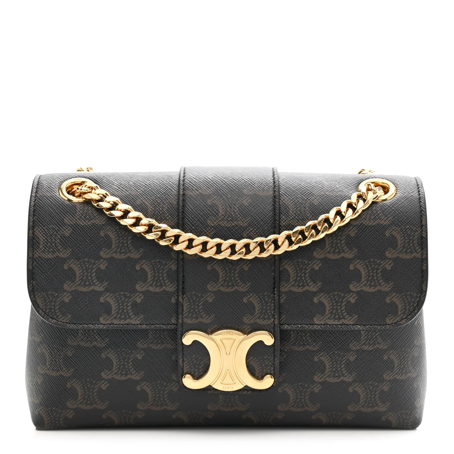 Celine Triomphe Canvas Teen Victoire Tan 1823434 | FASHIONPHILE (US)