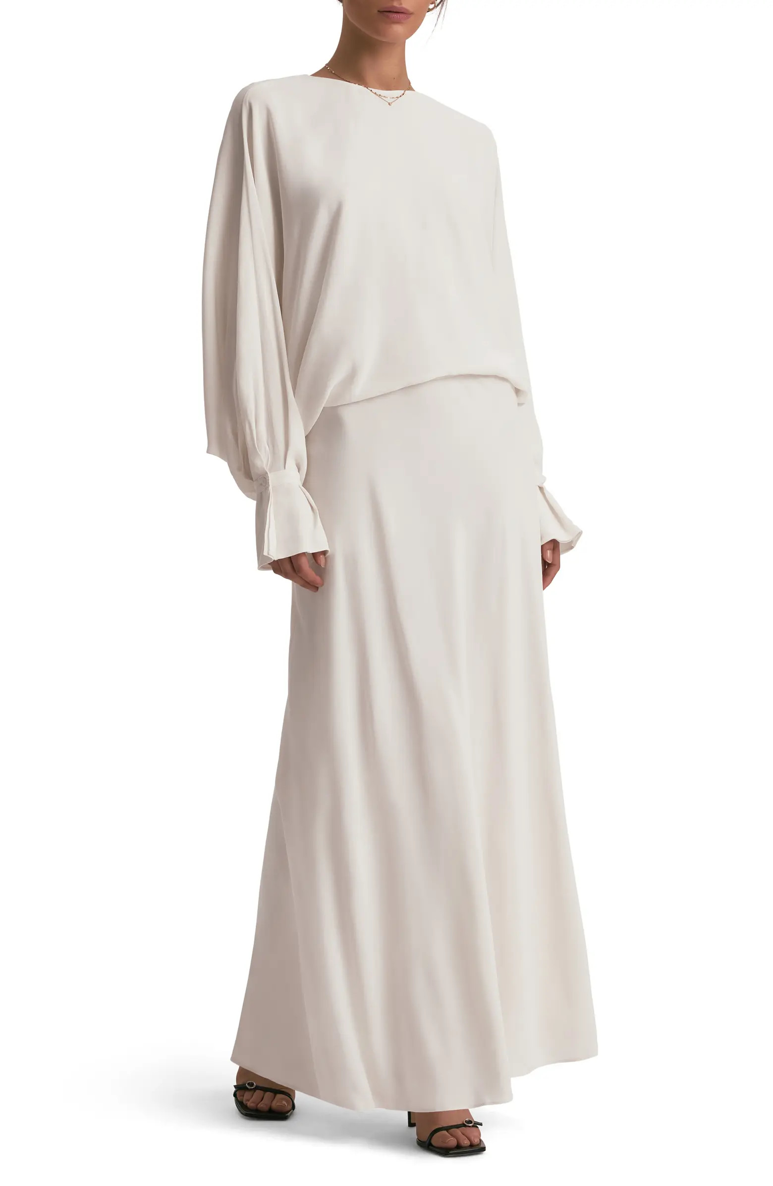 Making Me Blush Long Sleeve Maxi Dress | Nordstrom