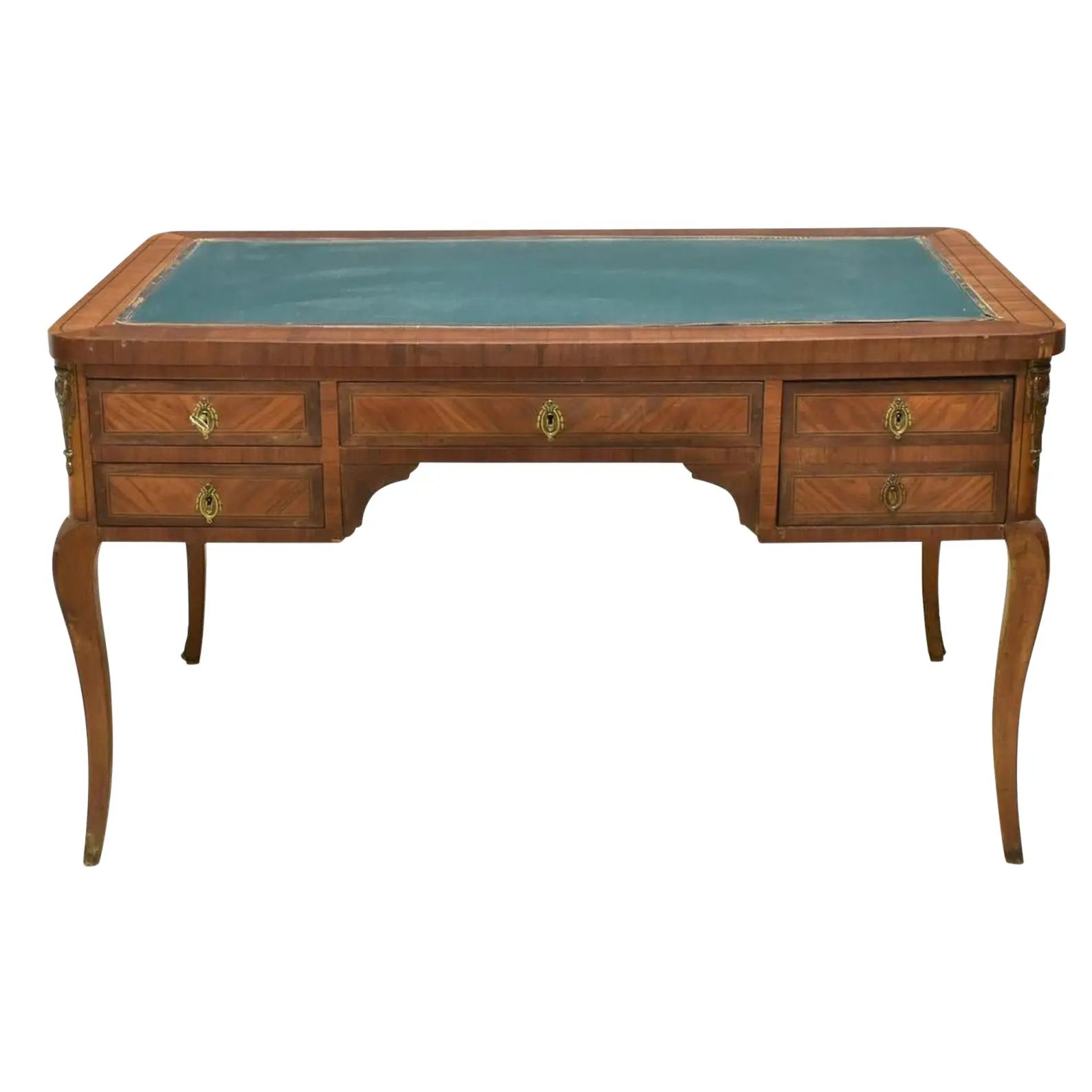 1920s French Louis XVI Bureau Plat Writing Desk | Chairish