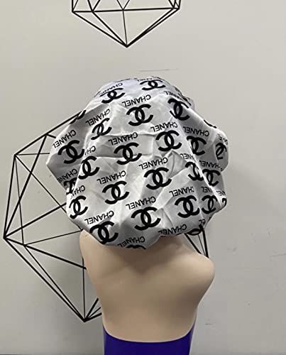 Generic Silky Satin Luxury Designer inspired women’s bonnet (CH Black & White), One Size | Amazon (US)