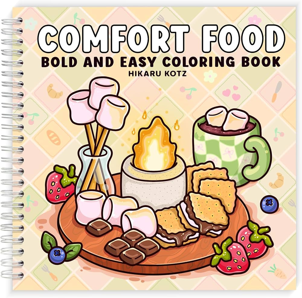 Comfort Food: Bold and Easy Coloring Book for Adults and Teens | Amazon (US)