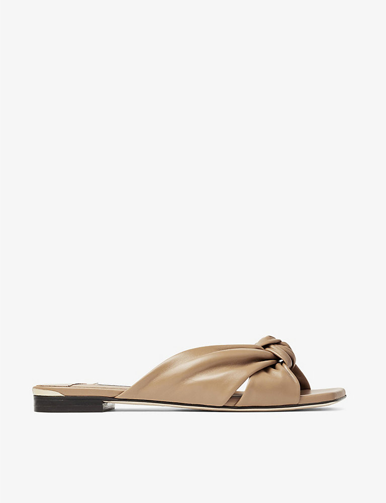 Avenue knot-embellished leather mules | Selfridges