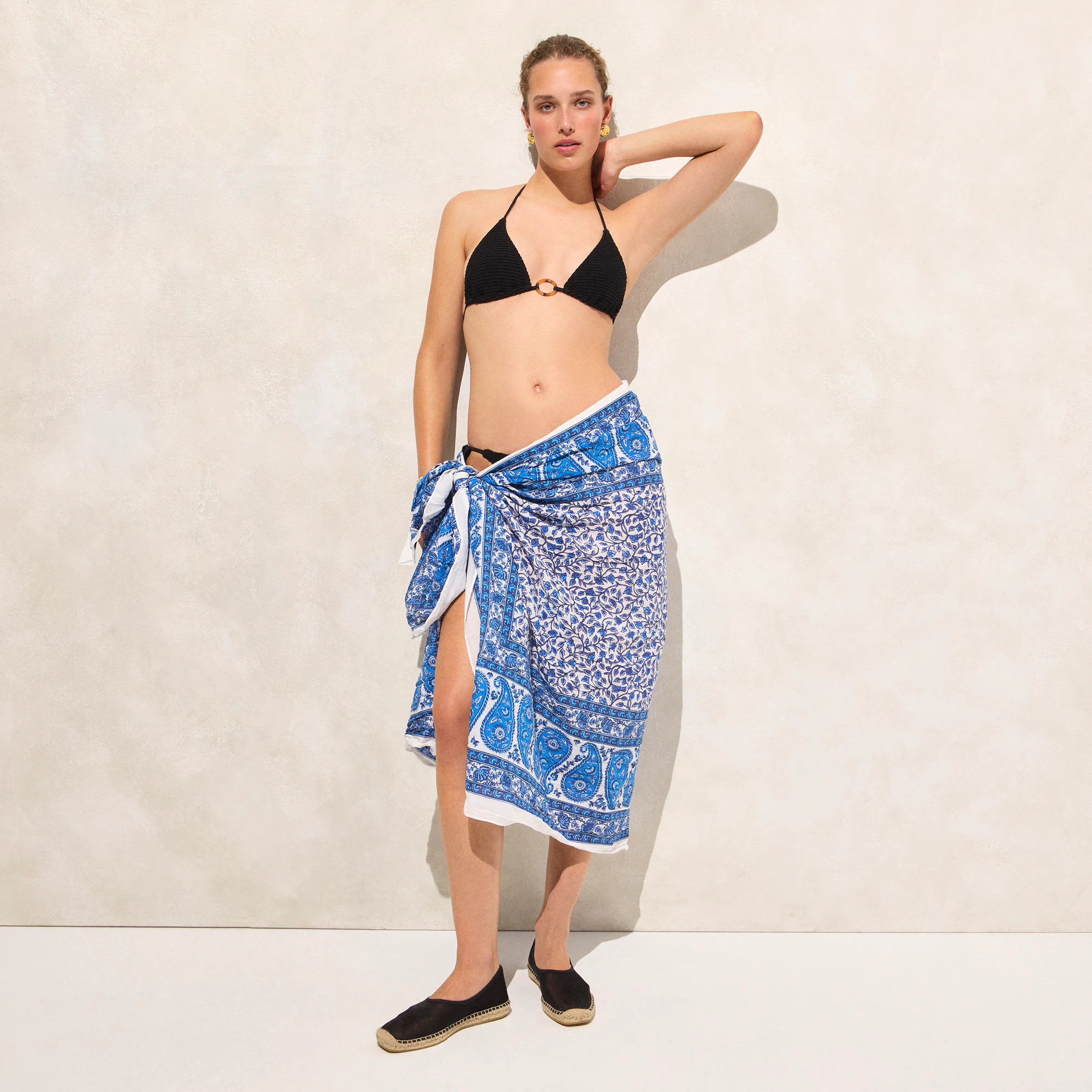 Cotton sarong in prints | J. Crew US