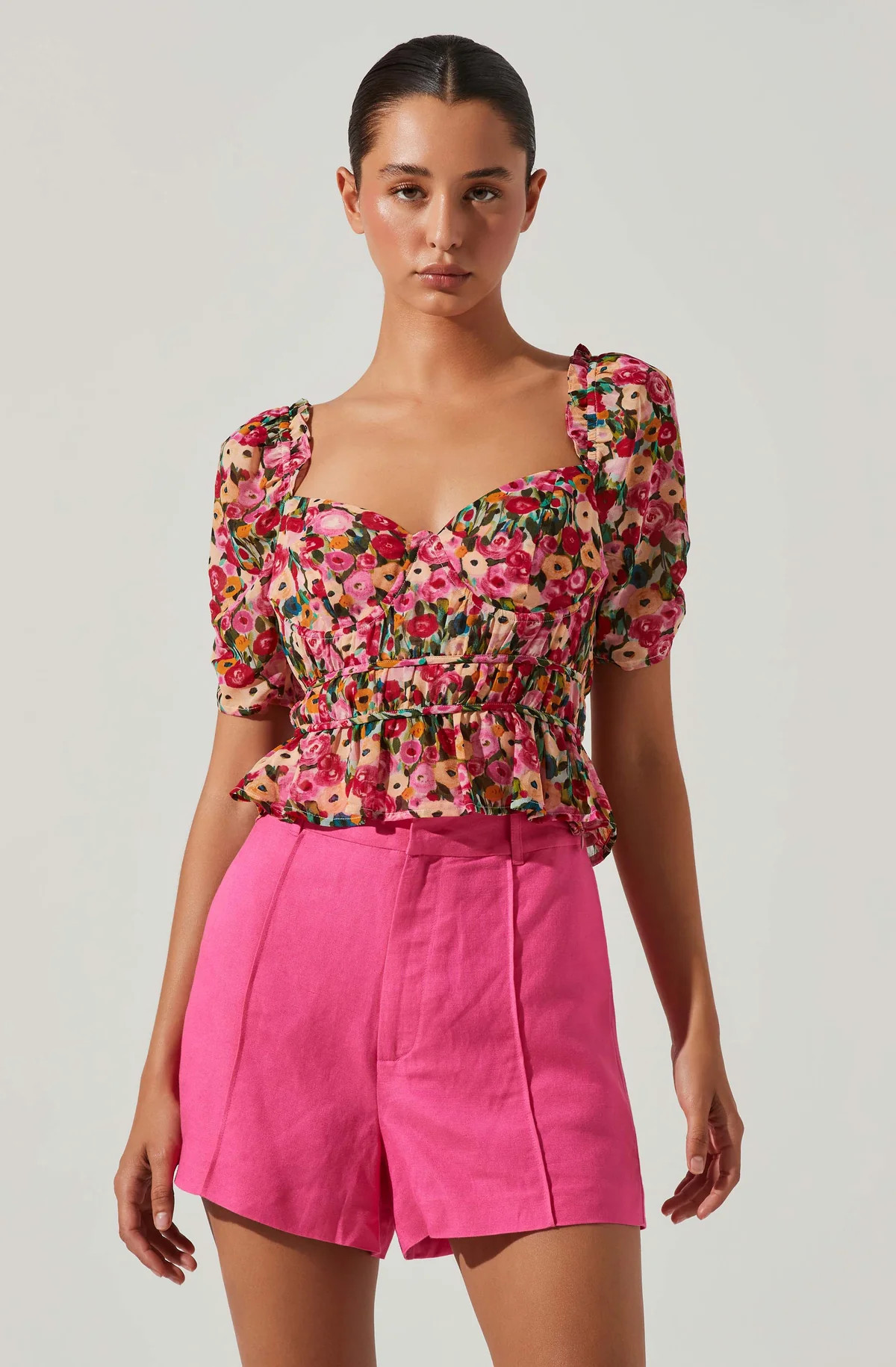 Nayeli Floral Puff Sleeve Top | ASTR The Label (US)