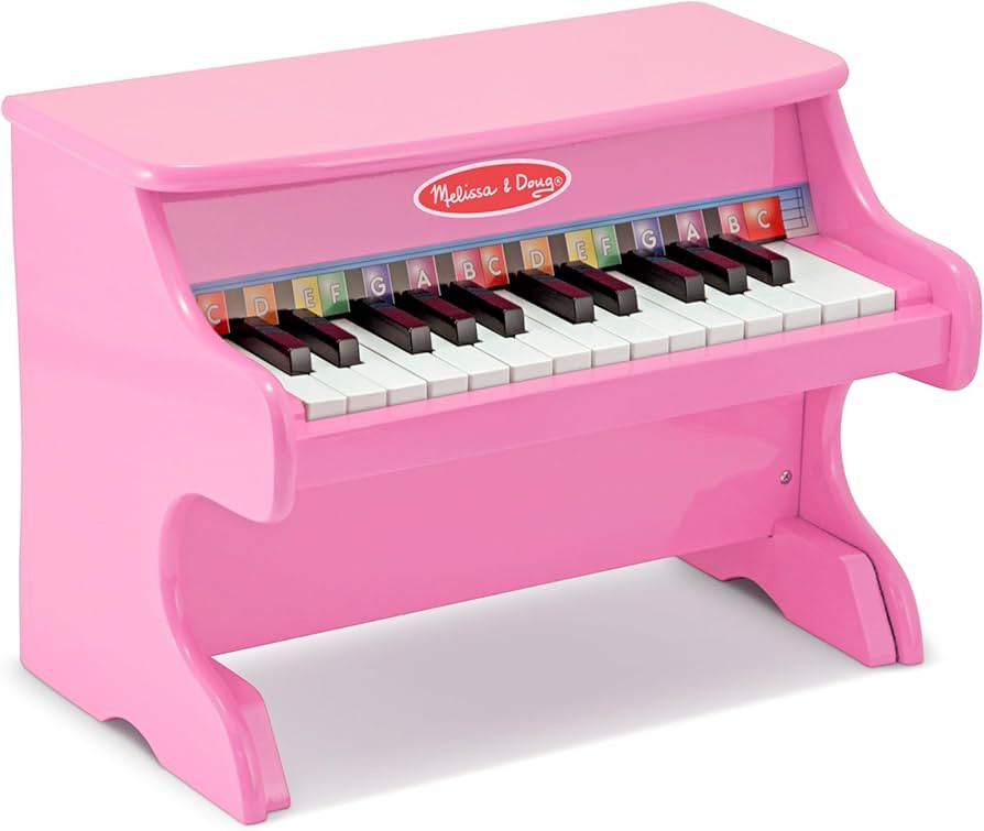 Melissa & Doug Learn-to-Play Pink Piano With 25 Keys and Color-Coded Songbook - Baby Piano, Kids ... | Amazon (US)