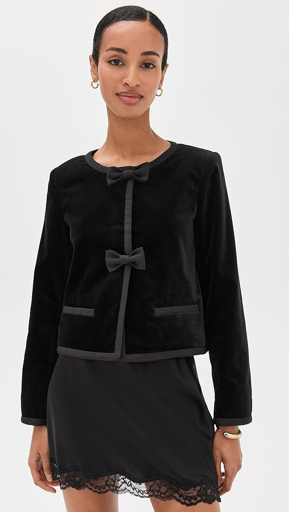 Quincy Cropped Velvet Jacket | Shopbop