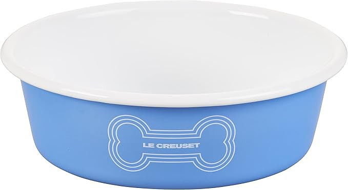Amazon.com | Le Creuset Enamel on Steel Medium Dog Bowl, 4 Cups, Light Blue: Serving Bowls | Amazon (US)