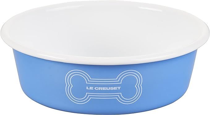 Amazon.com | Le Creuset Enamel on Steel Medium Dog Bowl, 4 Cups, Light Blue: Serving Bowls | Amazon (US)