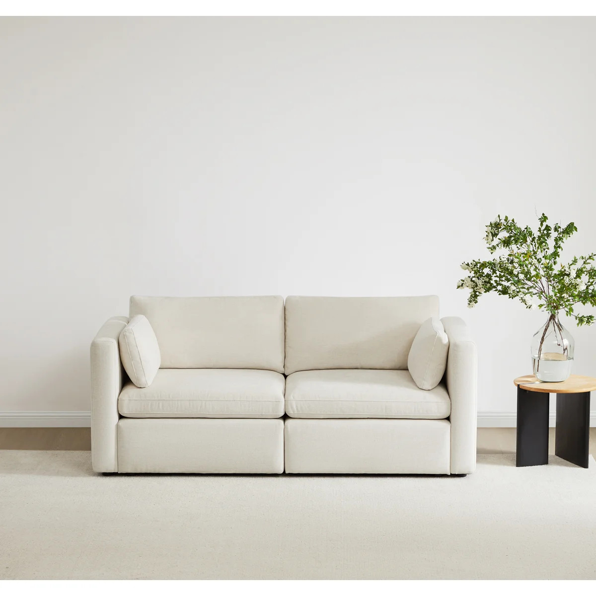 Winfree 78.8" W Upholstered Modular Sofa with Toss Pillows | Wayfair North America