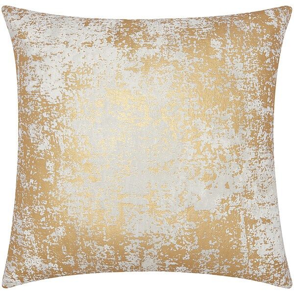 Mina Victory Luminescence Distressed Metallic Gold Throw Pillow by Nourison (20-Inch X 20-Inch) | Bed Bath & Beyond