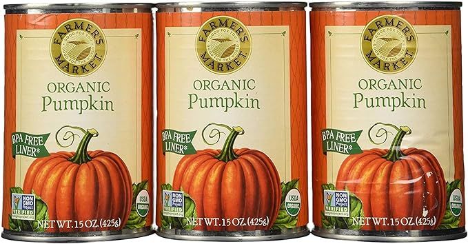 LIMITED EDITION - Farmers Market Pumpkin Puree 100% Organic 3x15oz | Amazon (US)