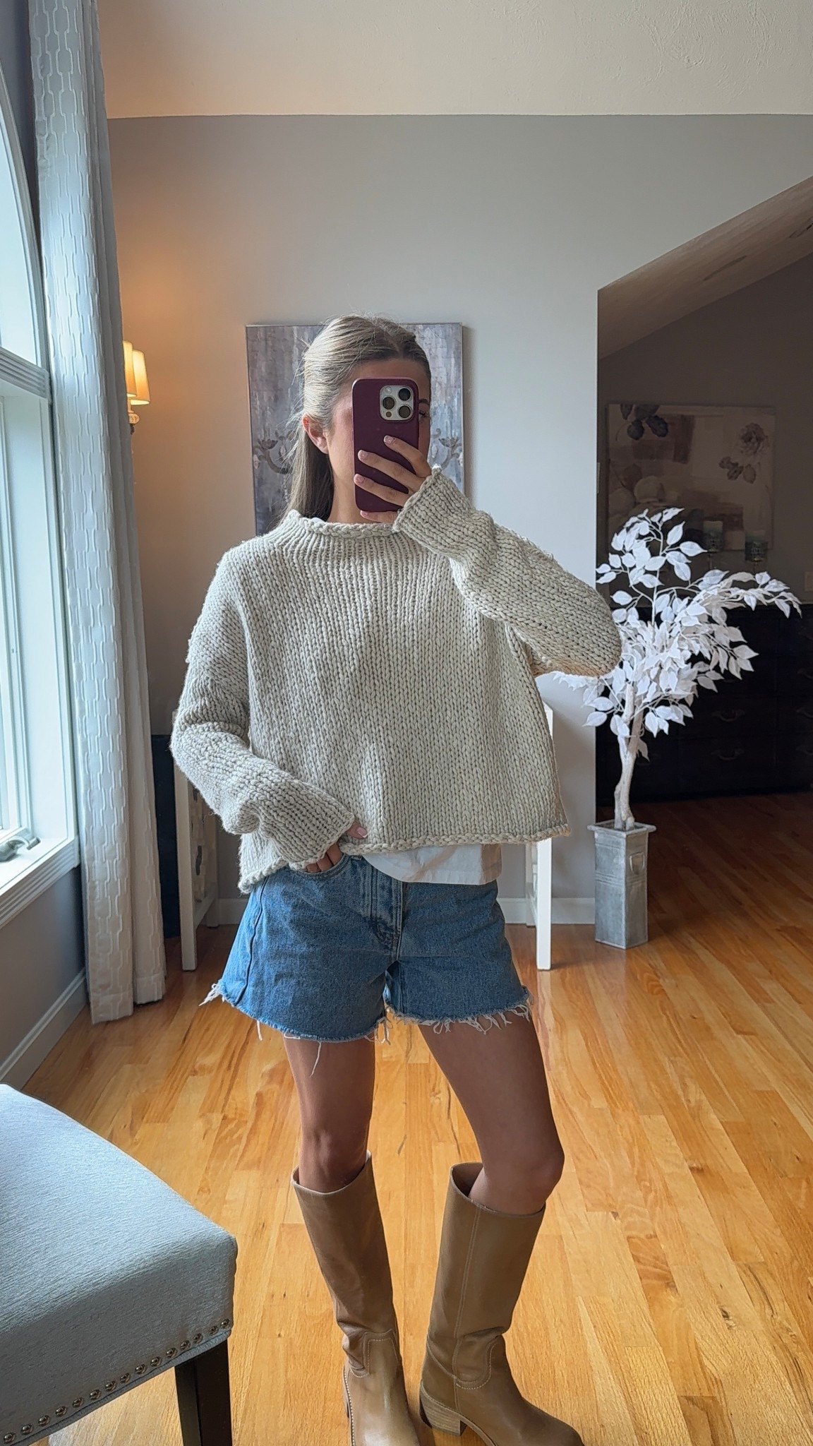 wearing a 23 in shorts and xs in sweater!

#LTKU #LTKSeasonal #LTKootd