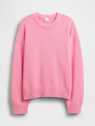 Relaxed Cotton Crewneck Sweater | Gap Factory