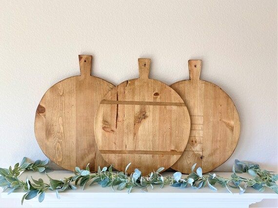 Large Circular Breadboard, Display Board, Charcuterie Board, Repurposed, Reclaimed Wood, Vintage ... | Etsy (US)