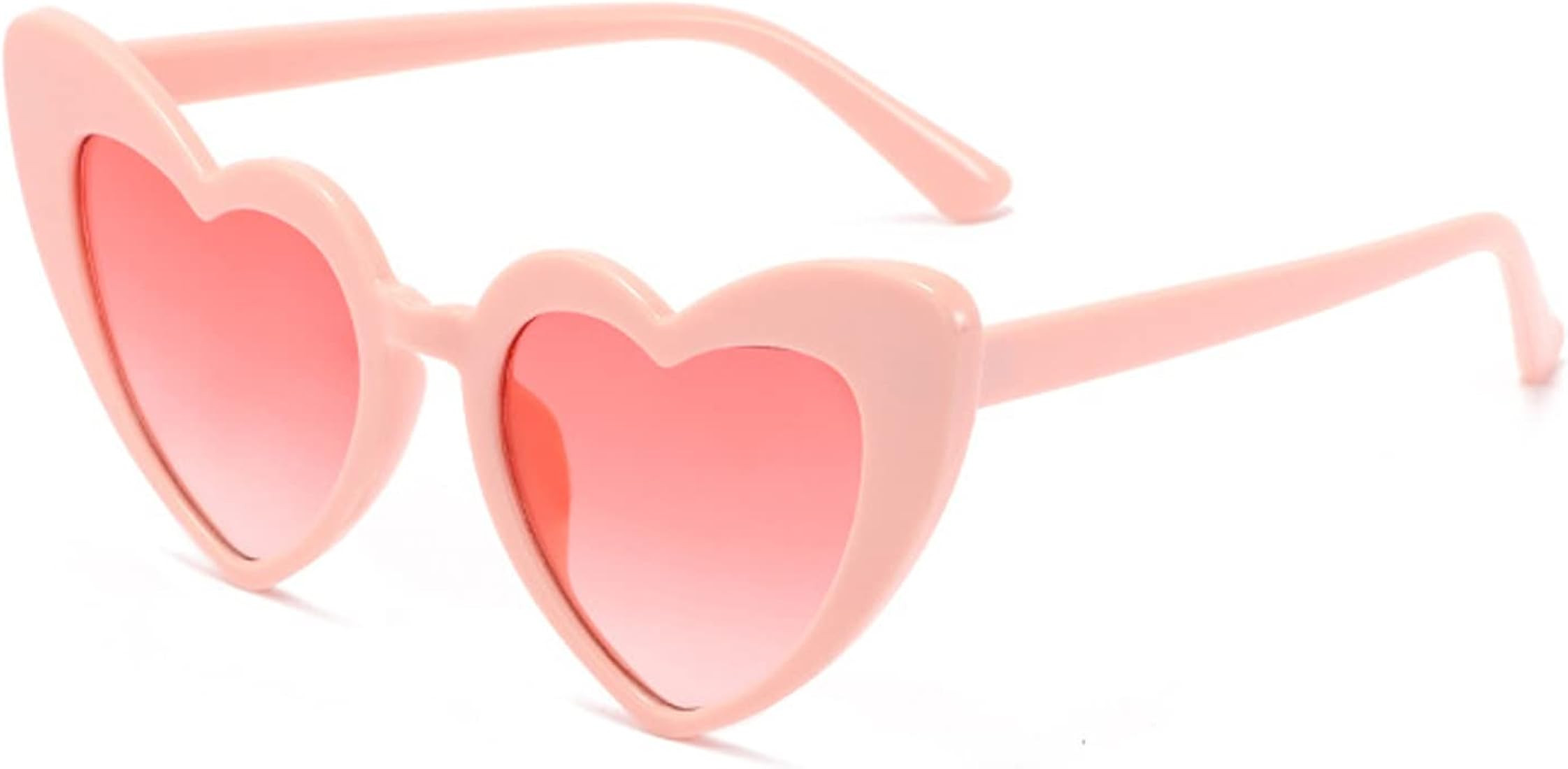 VideMundi Heart Shaped Sunglasses for Women,Vintage Cat Eye Mod Style Retro Kurt Cobain Glasses | Amazon (US)