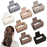 Medium Claw Hair Clips for Women Girls, 2" Matte Rectangle Small Hair Claw Clips for Thin/Medium ... | Amazon (US)