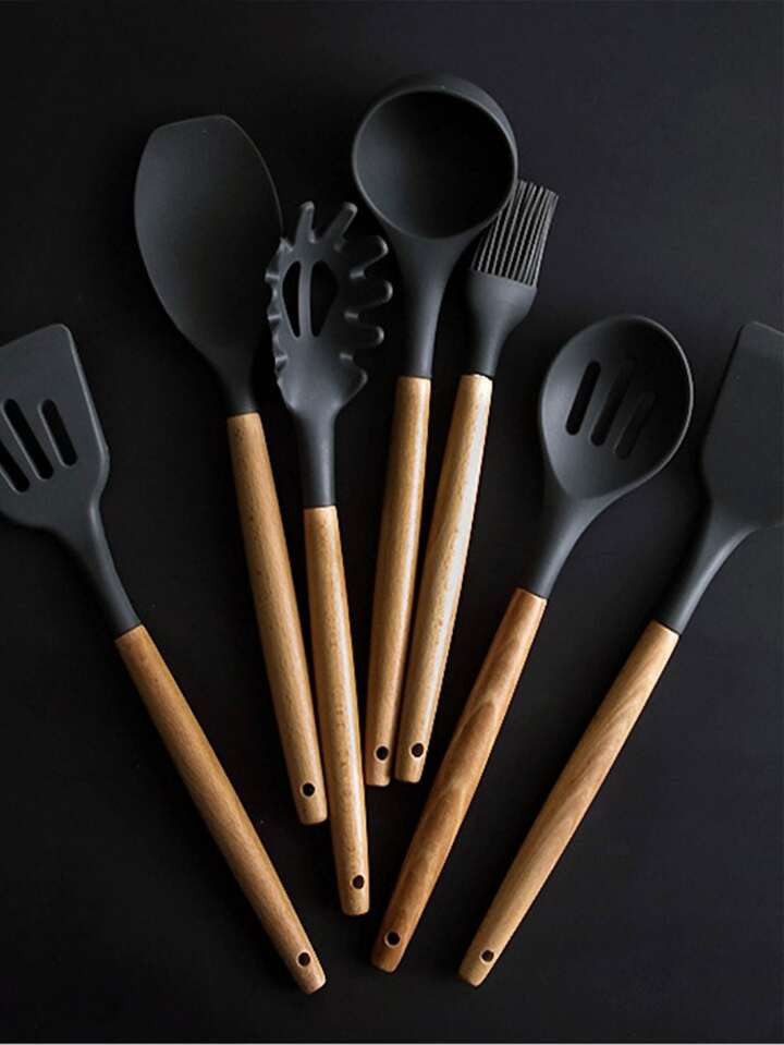 8pcs Silicone Cooking Utensil Set | SHEIN