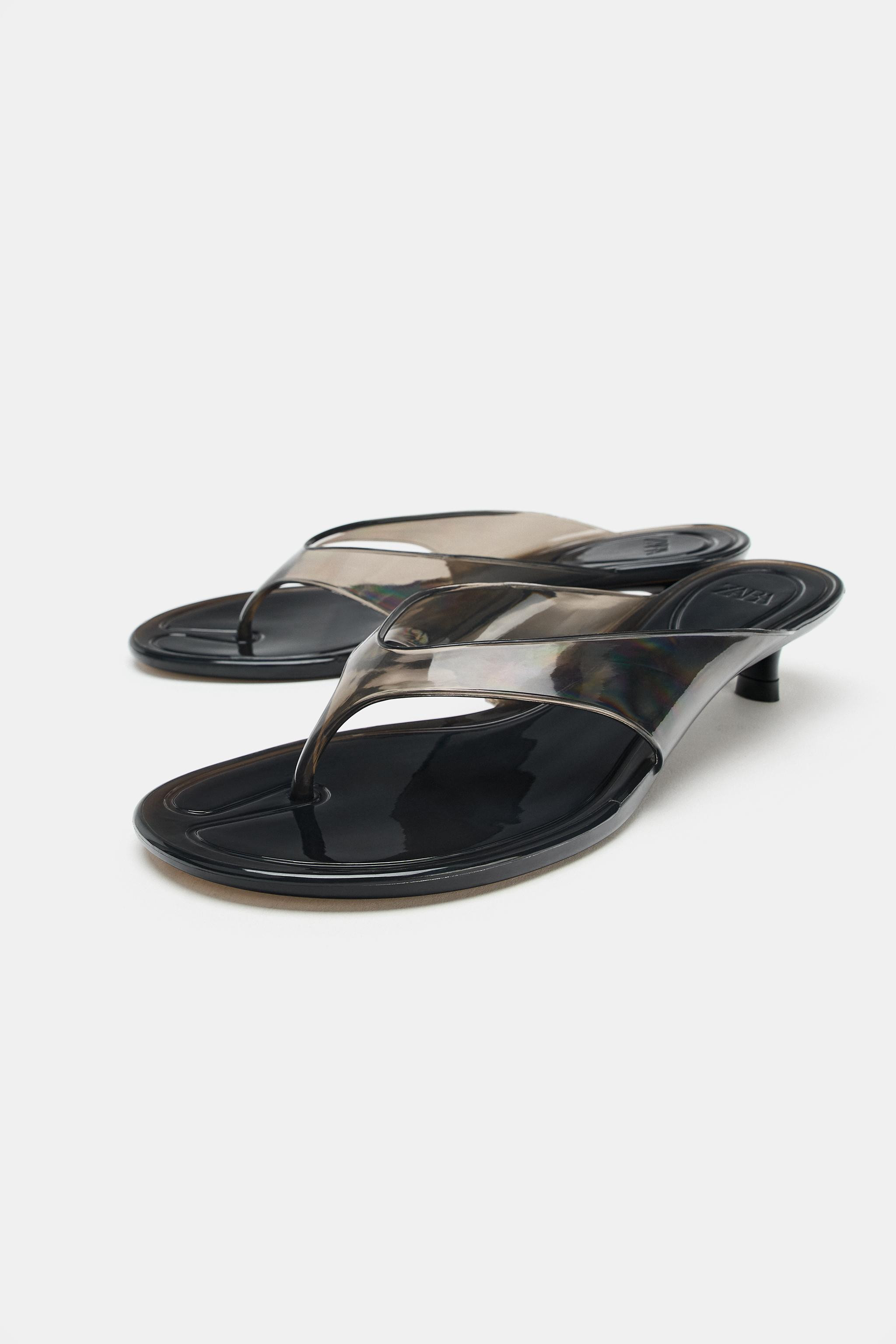 JELLY KITTEN HEEL SANDALS | Zara US
